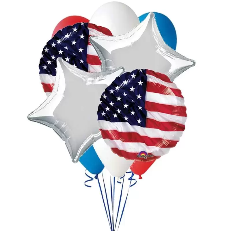 BOUQUET N.9 PALLONCINI USA – COMPOSIZIONE PALLONCINI TEMA AMERICA
