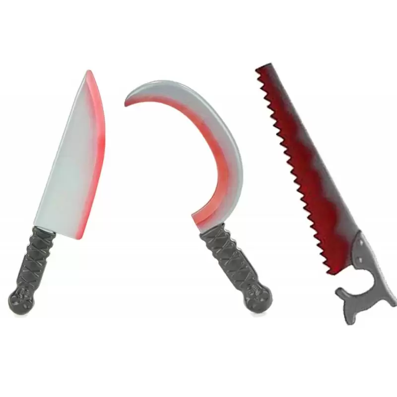 COLTELLO SEGA E FALCE INSANGUINATI – SET ACCESSORI HALLOWEEN