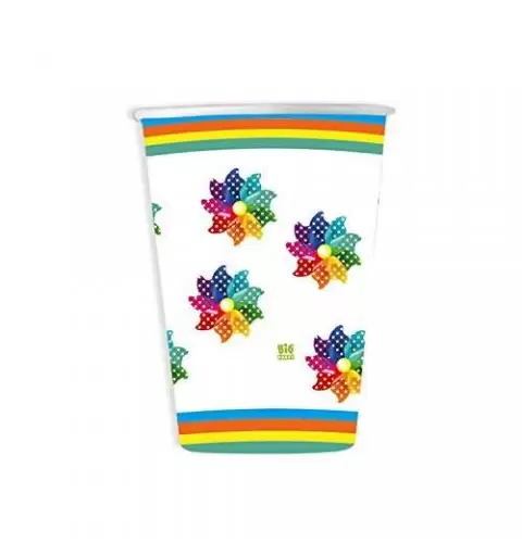 BICCHIERI GIRANDOLA MULTICOLOR – 8 PZ