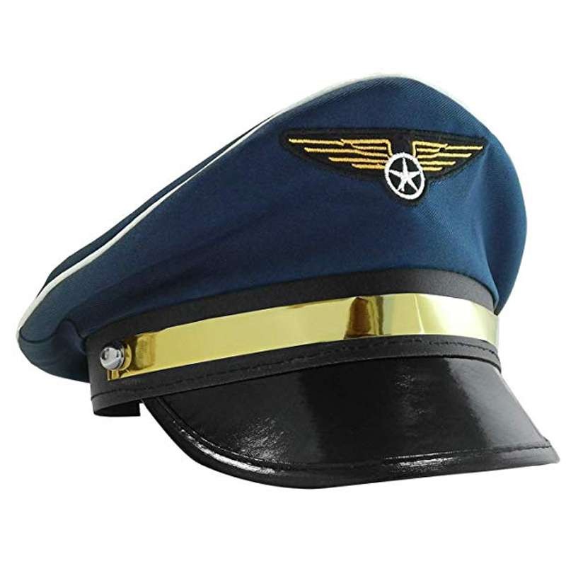 Cappello da aeronautica pilota - blu scuro e oro