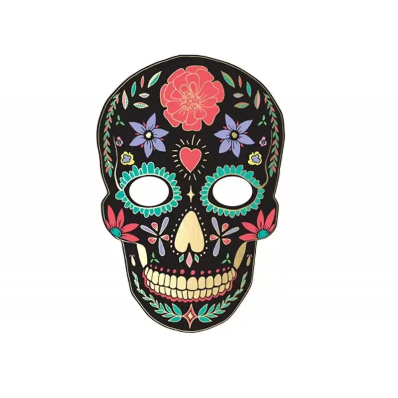 MASCHERA TESCHIO DIA DE LOS MUERTOS NERA– 3 PZ