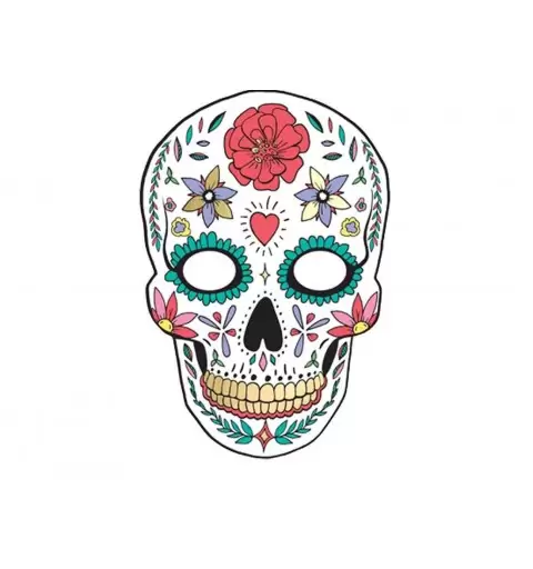 MASCHERA TESCHIO DIA DE LOS MUERTOS BIANCA– 3 PZ