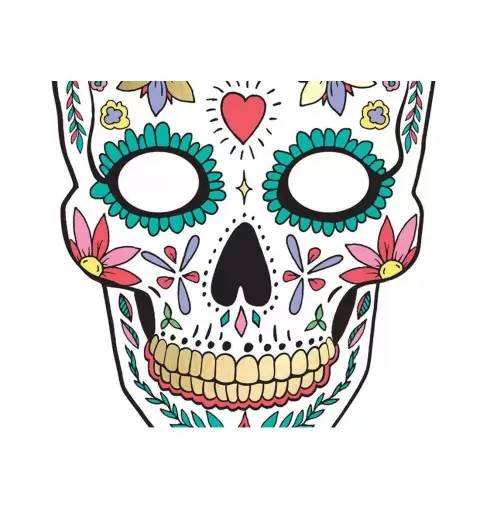 MASCHERA TESCHIO DIA DE LOS MUERTOS BIANCA– 3 PZ