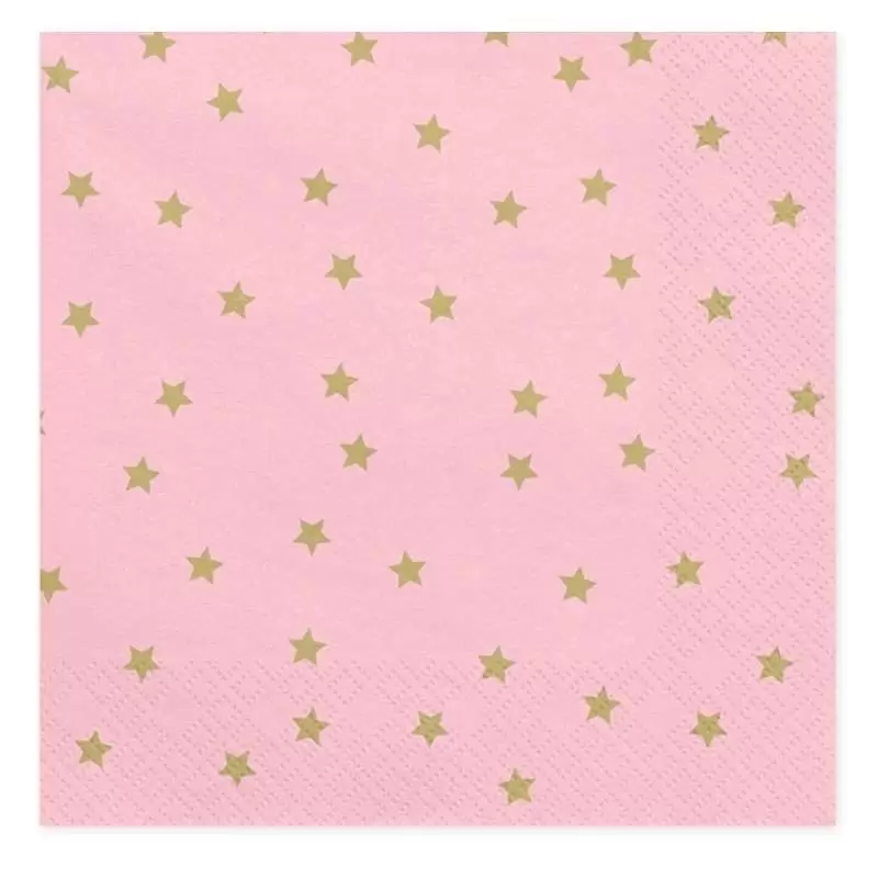 TOVAGLIOLI ROSA CON STELLE ORO – 20 PZ
