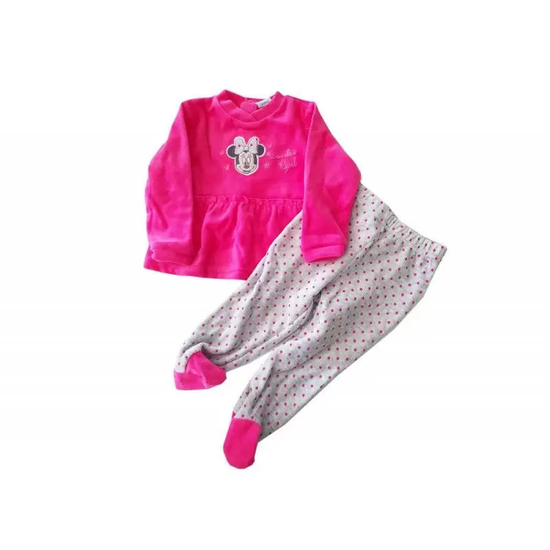 TUTINA MINNIE A DUE PEZZI IN CINIGLIA – FUCSIA E POIS