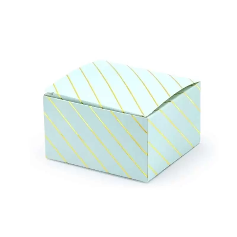 SCATOLINE CELESTE PASTELLO CON STRISCE ORO – 30 PZ