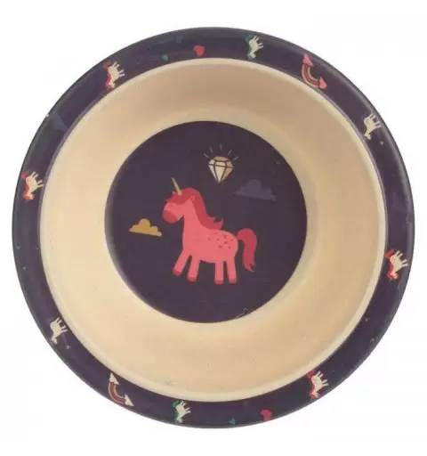 SET PAPPA UNICORNI IN BAMBOO - 2 PIATTI BICCHIERE E POSATE