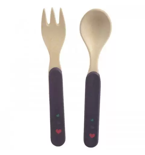 SET PAPPA UNICORNI IN BAMBOO - 2 PIATTI BICCHIERE E POSATE