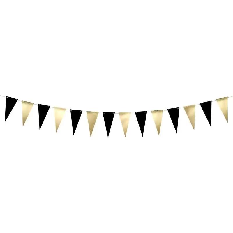 FESTONE BANDIERINE ORO E NERE – BANDIERINE BLACK AND GOLD