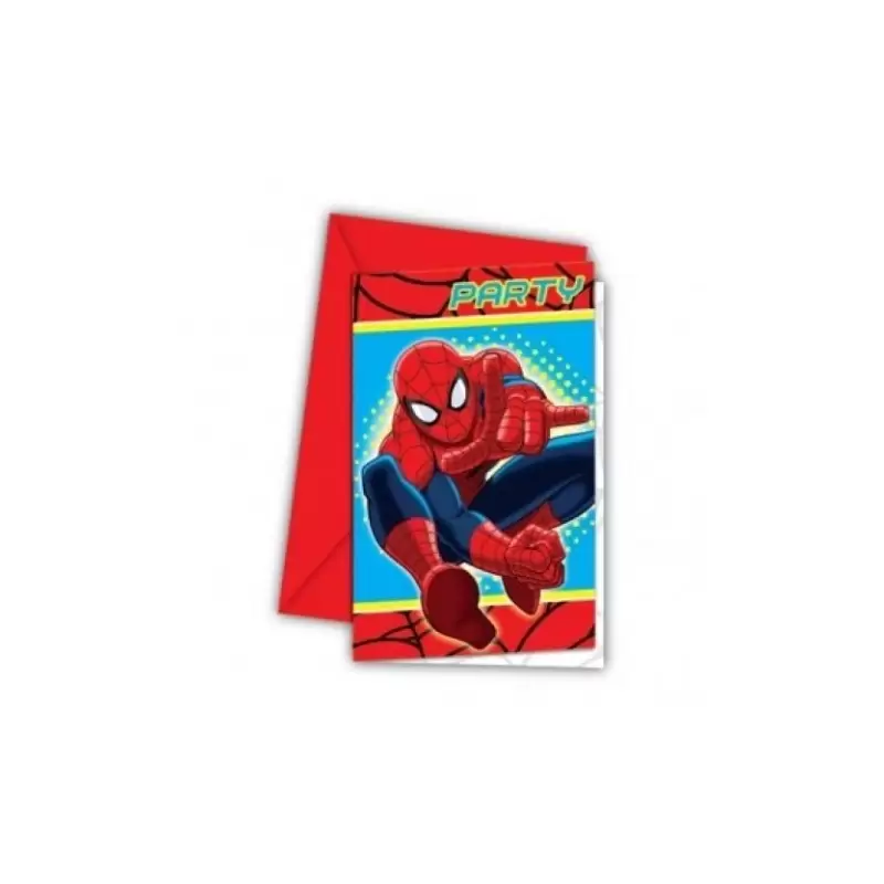 6 INVITI COMPLEANNO SPIDERMAN