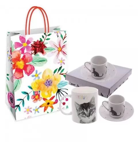 IDEA REGALO AMANTE DI GATTI – TAZZINE E SHOPPER