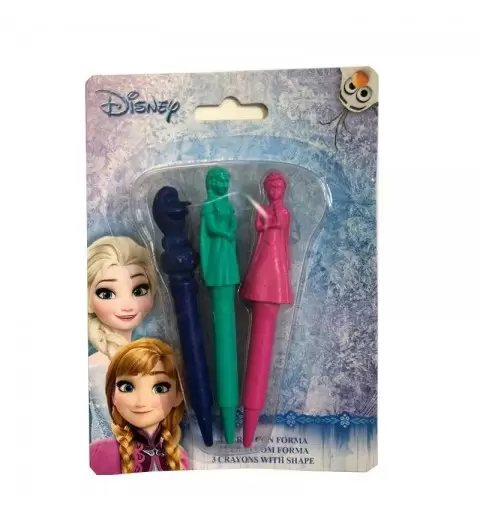 COLORI A CERA SAGOMATI FROZEN - UNA CONF. DA 3 PZ