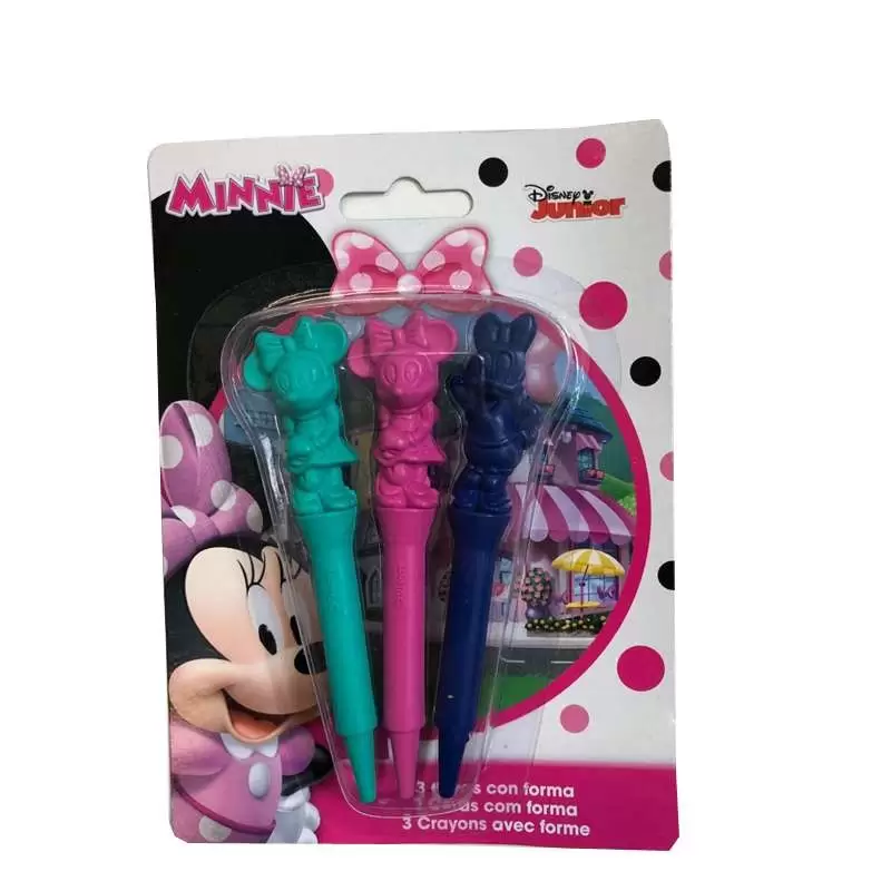 COLORI A CERA SAGOMATI MINNIE - UNA CONFEZIONE DA 3 PZ