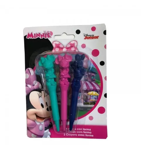 COLORI A CERA SAGOMATI MINNIE - UNA CONFEZIONE DA 3 PZ