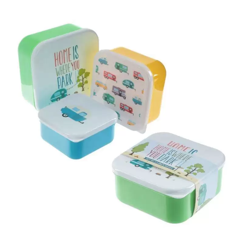 PORTA MERENDE CON GRAFICA MEZZI DI TRASPORTO - SCATOLE DI PLASTICA PORTA PRANZO