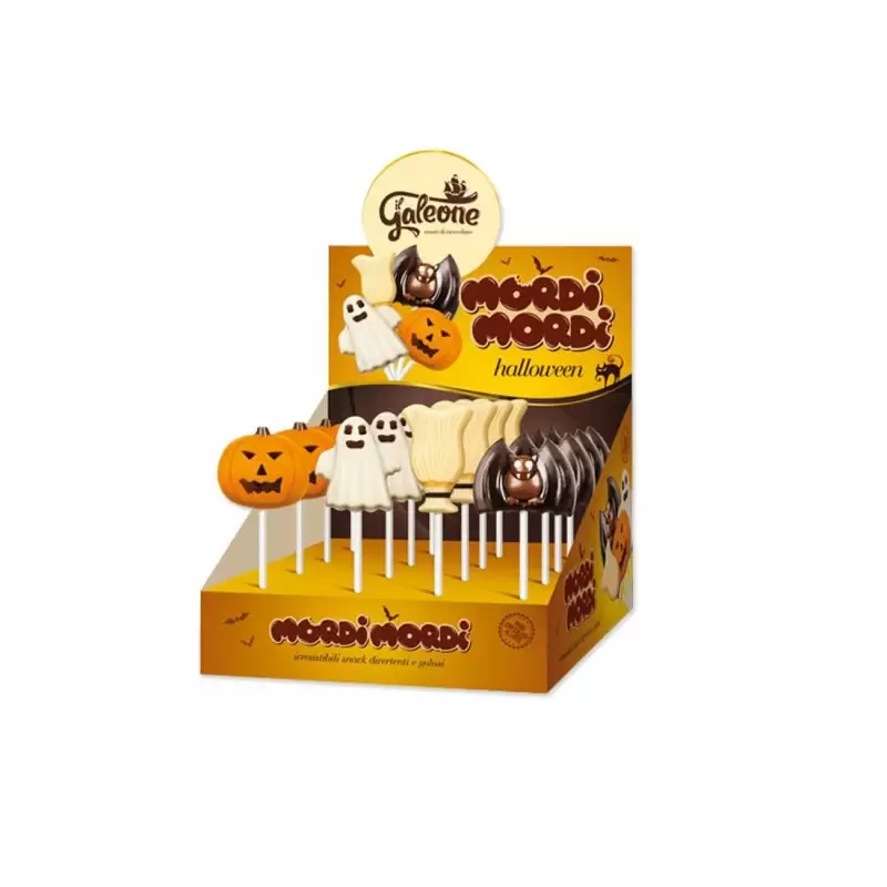 LECCA LECCA CIOCCOLATO PER HALLOWEEN - MORDI MORDI ZUCCA FANTASMA SCOPA PIPISTRELLO