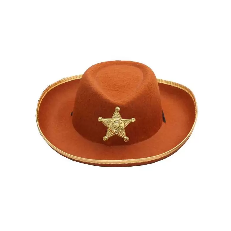 CAPPELLO MARRONE DA SCERIFFO – COPRICAPO COWBOY