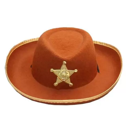 CAPPELLO MARRONE DA SCERIFFO – COPRICAPO COWBOY
