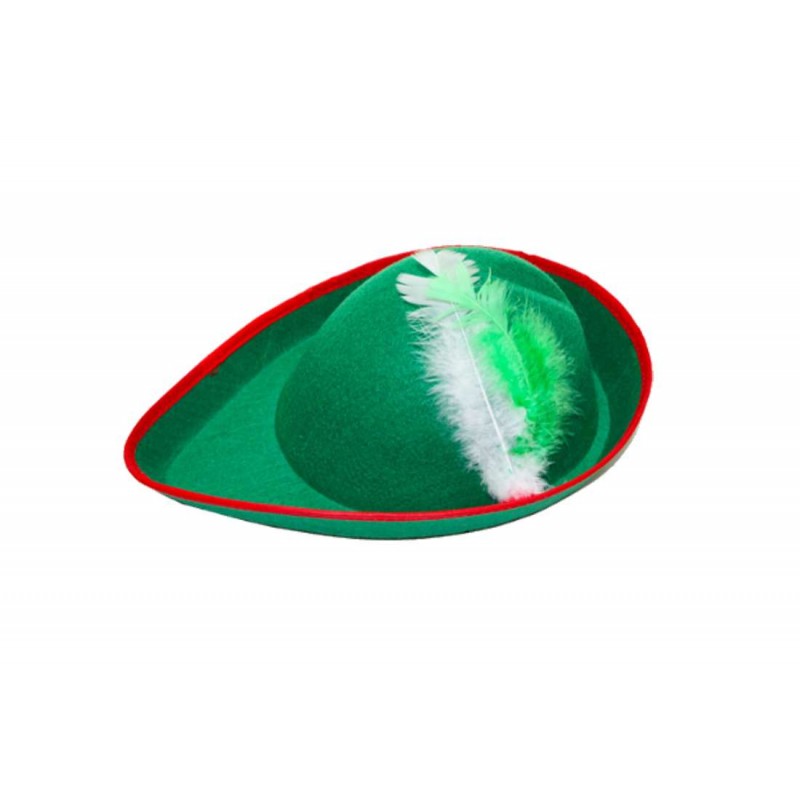 CAPPELLO VERDE DA ROBIN HOOD - COPRICAPO BAVARESE