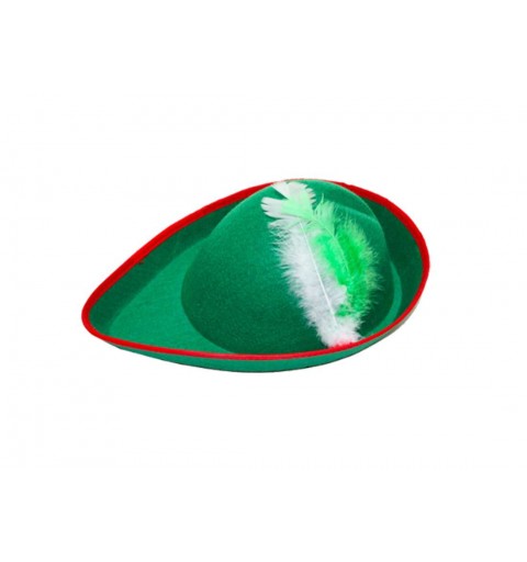 CAPPELLO VERDE DA ROBIN HOOD - COPRICAPO BAVARESE