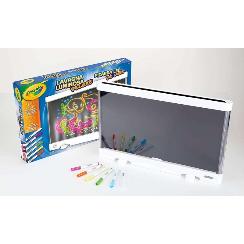 Lavagna luminosa deluxe crayola - maxi lavagna magica per bambini