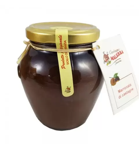 MARRONATA DI CASTAGNE IN VETRO – MONTELLA MALERBA 350 GR