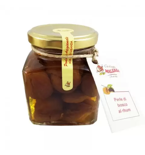 PERLE DI BOSCO AL RHUM – CASTAGNE AL RHUM IN VETRO MALERBA