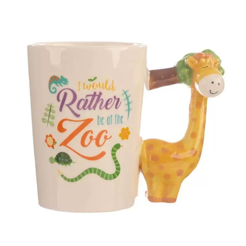TAZZA IN CERAMICA CON MANICO GIRAFFA – LINEA ZOONIVERSE