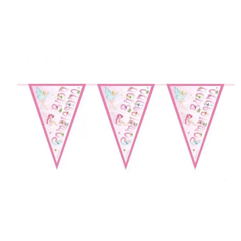 FESTONE BANDIERINE CON STAMPA DI FATE – BUON COMPLEANNO FAIRIES