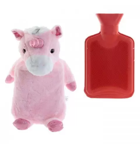 BORSA DELL’ACQUA CALDA CON UNICORNO ROSA – PELUCHE DA RISCALDARE