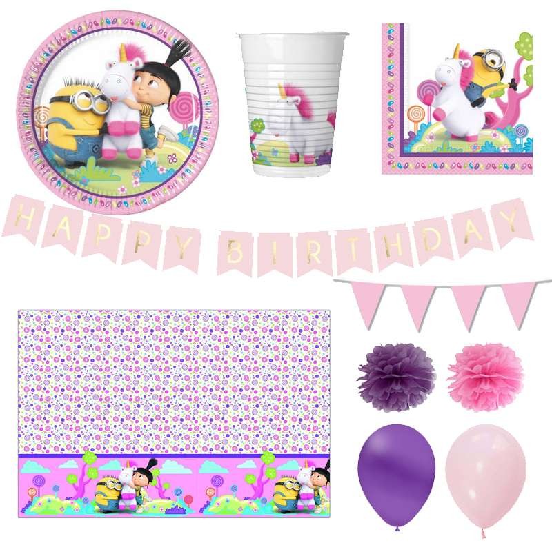 Addobbi unicorn party - nappine e rosoni di carta