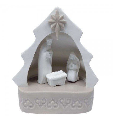 NATIVITÁ IN PORCELLANA CON LED – 15 CM DI ALTEZZA