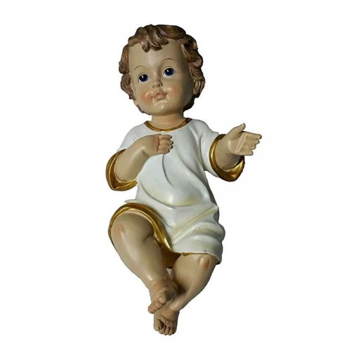 GESÙ BAMBINO CON VESTITINO BIANCO DA 20 CM
