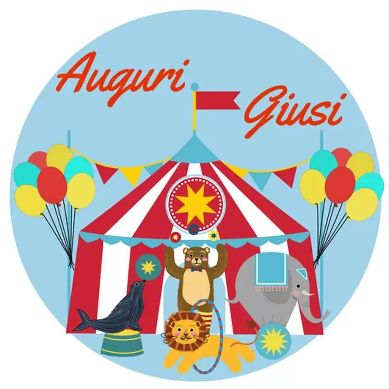 CIALDA CIRCUS PARTY PERSONALIZZABILE - OSTIA PER TORTE CIRCO