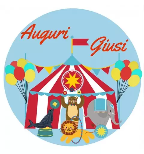 CIALDA CIRCUS PARTY PERSONALIZZABILE - OSTIA PER TORTE CIRCO