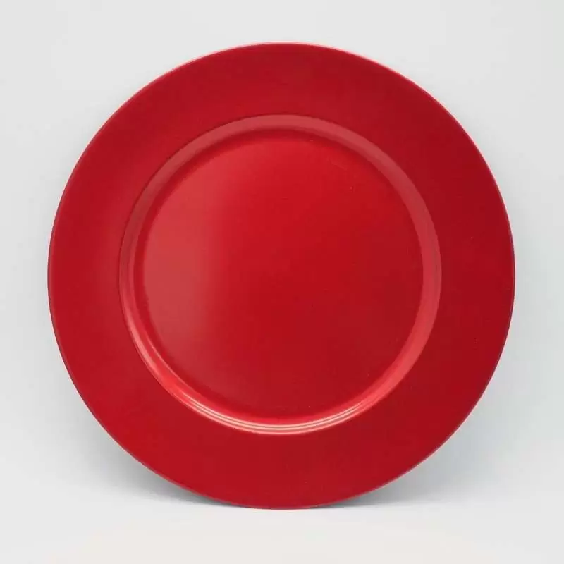 SOTTOPIATTI ROSSI ROTONDI DA 33 CM DI DIAMETRO – 6 PZ
