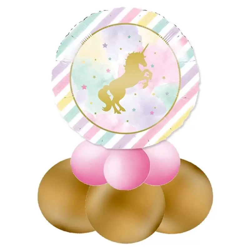 CENTROTAVOLA PALLONCINI CON FOIL UNICORN STAR – FAI DA TE