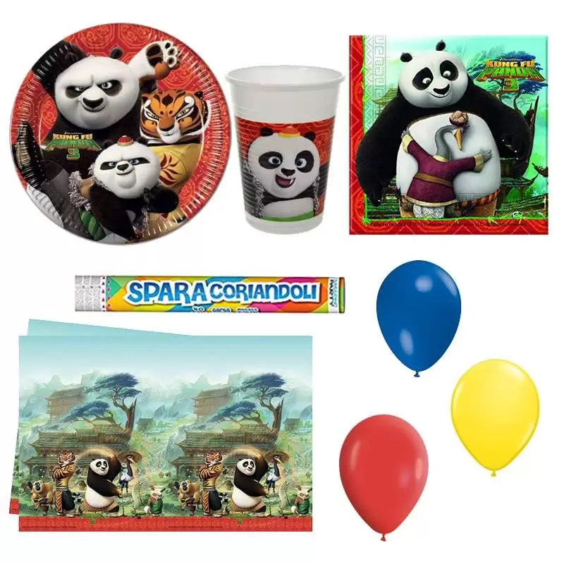 KIT N.30 KUNG FU PANDA – ARTICOLI PER FESTA CON SPARACORIANDOLI