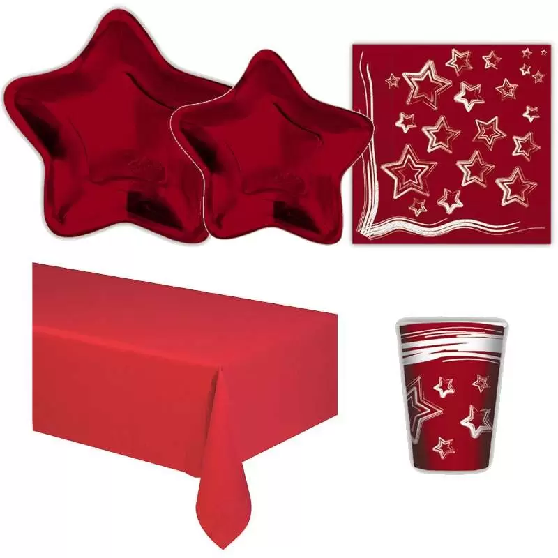 KIT N. 42 ADDOBBI NATALE ROUGE METALLIC