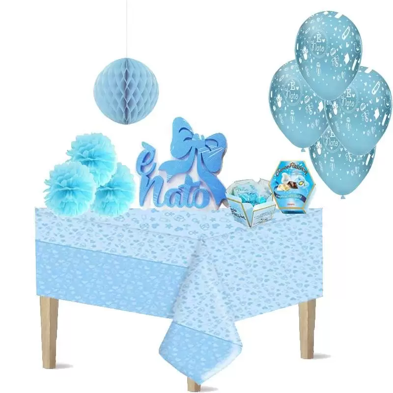 SET PER CONFETTATA FAI DA TE – SWEET TABLE NASCITA CELESTE