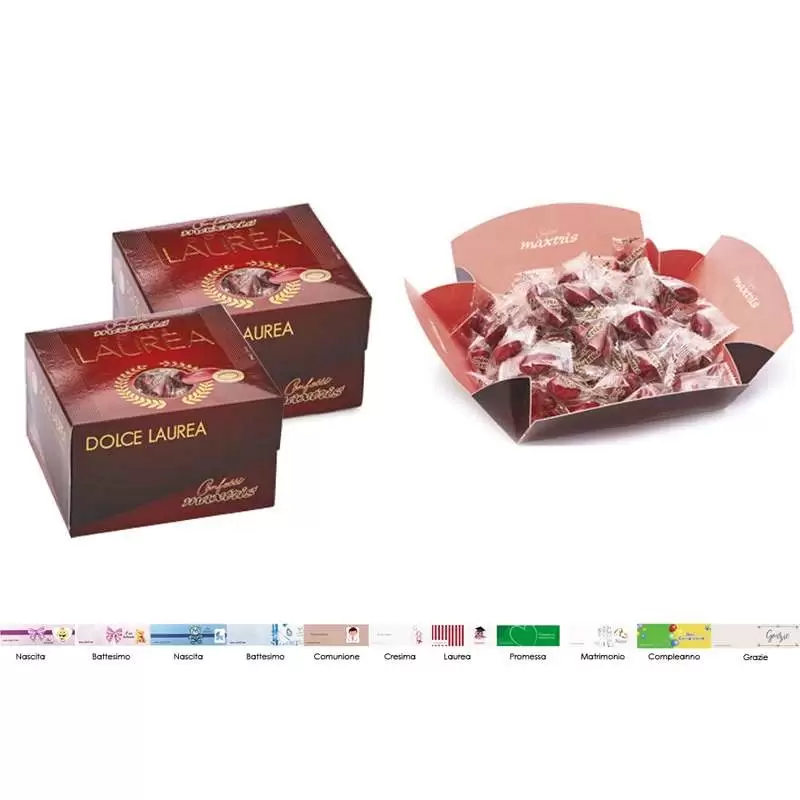 2 CONFEZIONI DI CONFETTI MAXTRIS DOLCE EVENTO ROSSO - 1 KG