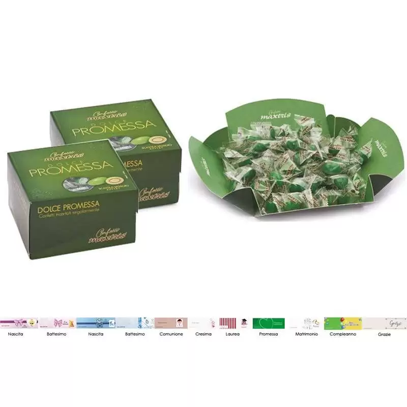 2 CONFEZIONI DI CONFETTI MAXTRIS DOLCE EVENTO VERDE - 1 KG