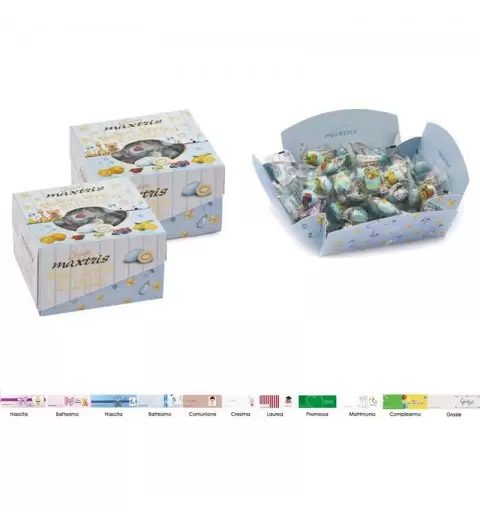 2 CONFEZIONI DI CONFETTI MAXTRIS DOLCE EVENTO FRUTTA MIX CELESTE - 1 KG