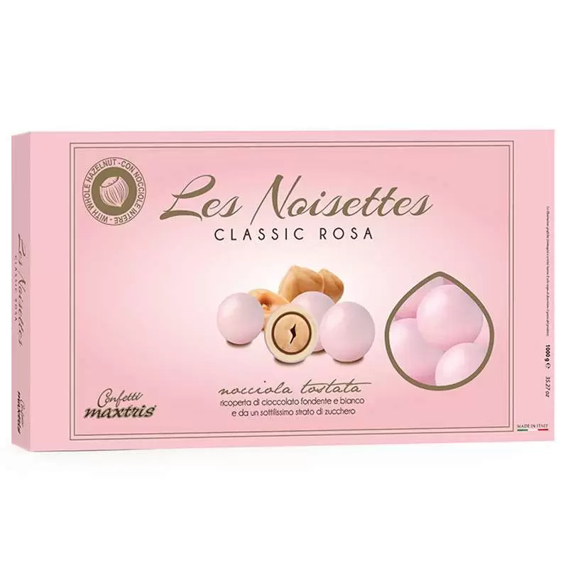 CONFETTI MAXTRIS LES NOISETTES CLASSIC ROSA – 1 KG