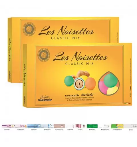 2 CONFEZIONI DI CONFETTI MAXTRIS LES NOISETTES CLASSIC MIX - 2 KG