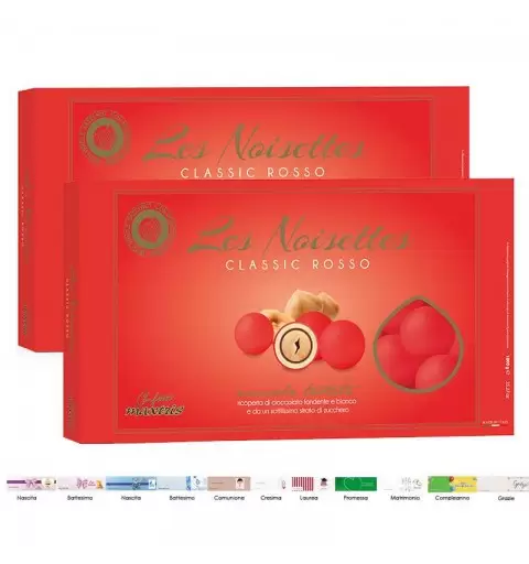 2 CONFEZIONI DI LES NOISETTES CLASSIC ROSSO - 2 KG