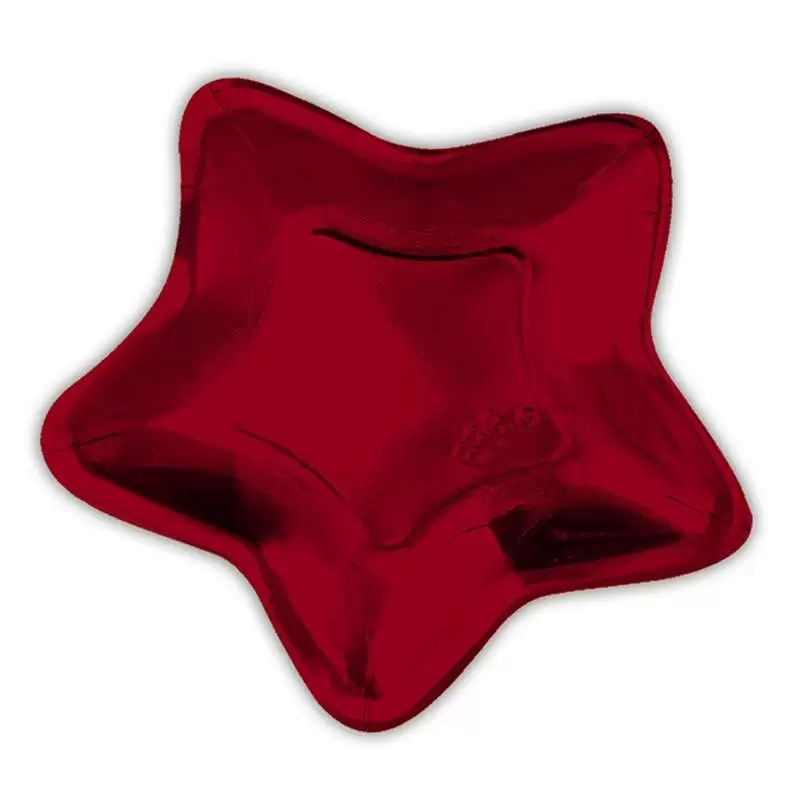 PIATTINI DESSERT ROUGE METALLIC