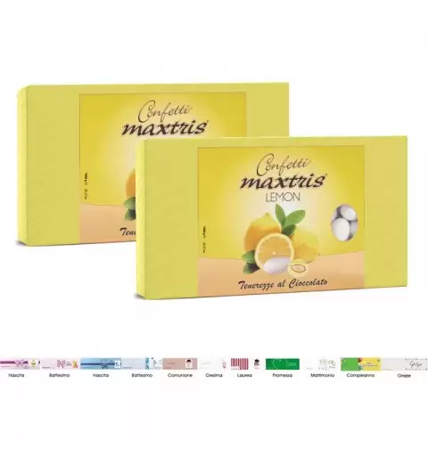2 CONFEZIONI DI CONFETTI MAXTRIS LIMONE – 2 KG