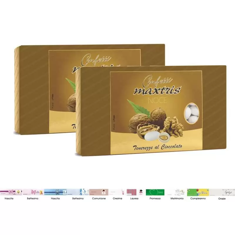 2 CONFEZIONI DI CONFETTI MAXTRIS NOCE– 2 KG