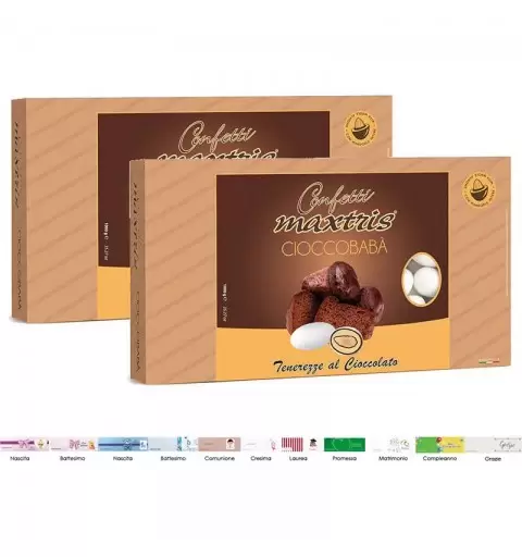 2 CONFEZIONI DI CONFETTI MAXTRIS CIOCCOBABÀ – 2 KG